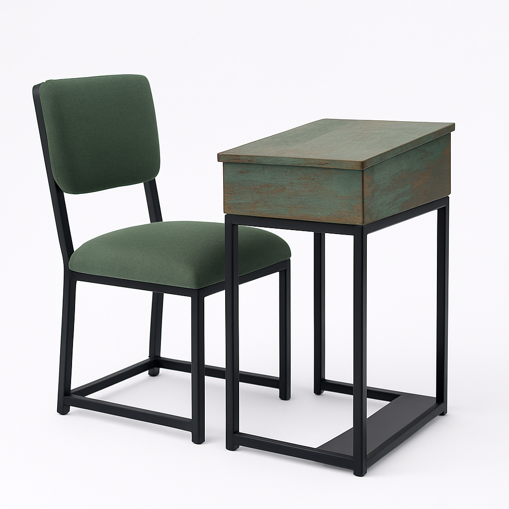 Namaz chair / study chair set silver class